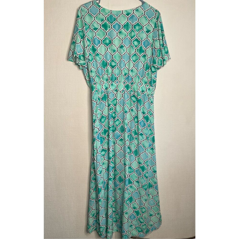 Tommy Bahama Dress Women's Size Large Hi Low Mumbai Medallion Maxi Coastal Artsy - Picture 8 of 12